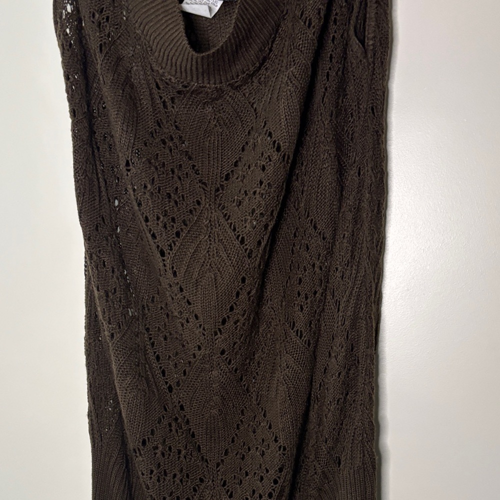 Say What? Dark Brown Cowl Neck Sweater